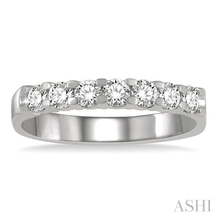 7 Stone Diamond Wedding Band - Image 2