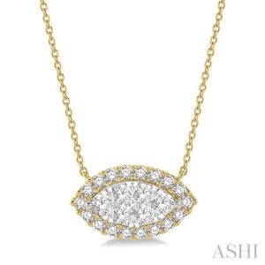 MARQUISE SHAPE LOVEBRIGHT ESSENTIAL DIAMOND NECKLACE