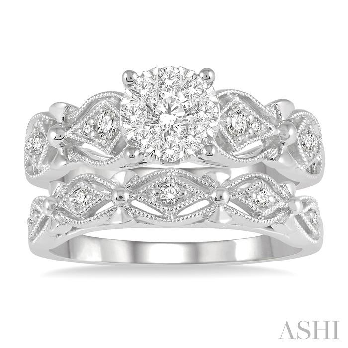 Round Shape Lovebright Diamond Wedding Set - Image 2