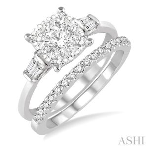 Cushion Shape Lovebright Diamond Wedding Set