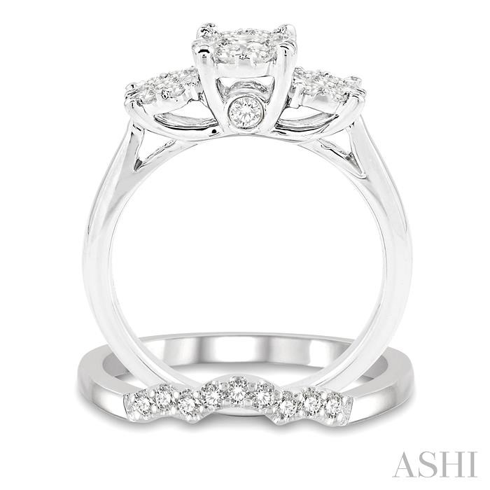 PAST PRESENT & FUTURE LOVEBRIGHT DIAMOND WEDDING SET - Image 3
