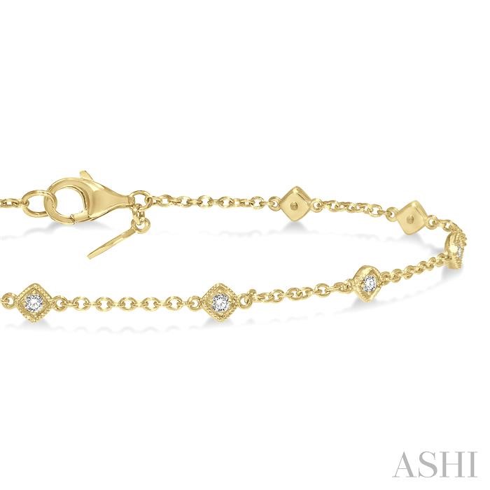 Diamond Station Chain Bracelet - Image 2