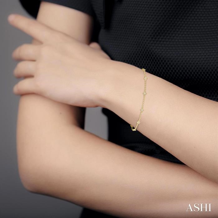 Diamond Station Chain Bracelet - Image 4