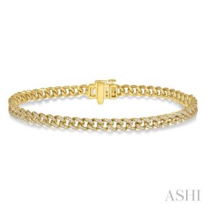 Curb & Cuban Diamond Fashion Bracelet