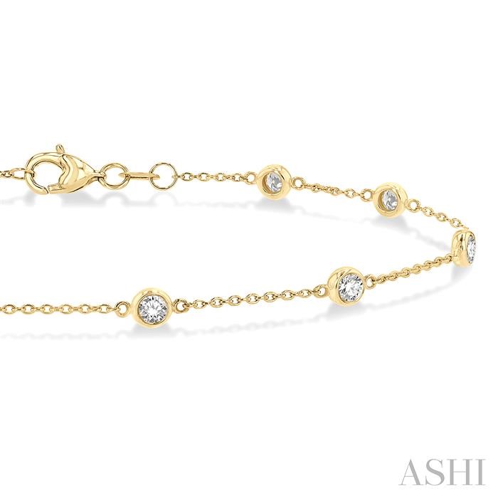 Diamond Station Chain Bracelet - Image 2