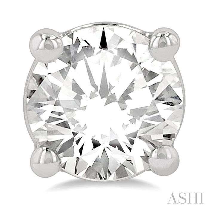Round Shape Diamond Stud Earrings - Image 2