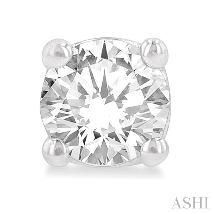 Round Shape Diamond Stud Earrings - Image 2
