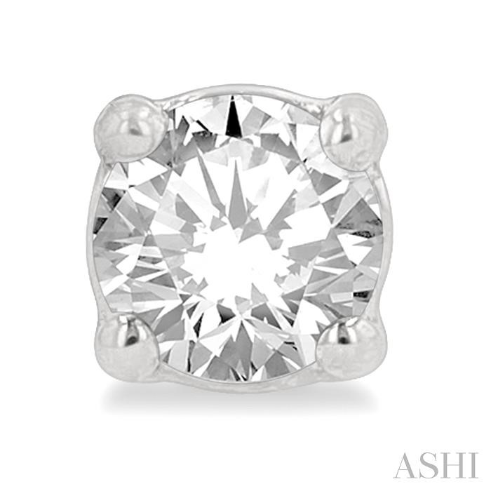 Round Shape Diamond Stud Earrings - Image 2