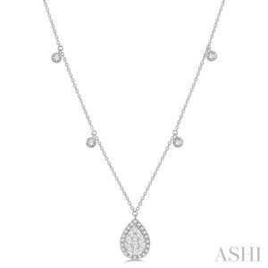PEAR SHAPE LOVEBRIGHT DIAMOND NECKLACE
