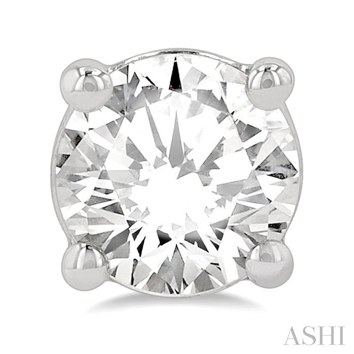 Round Shape Diamond Stud Earrings - Image 2