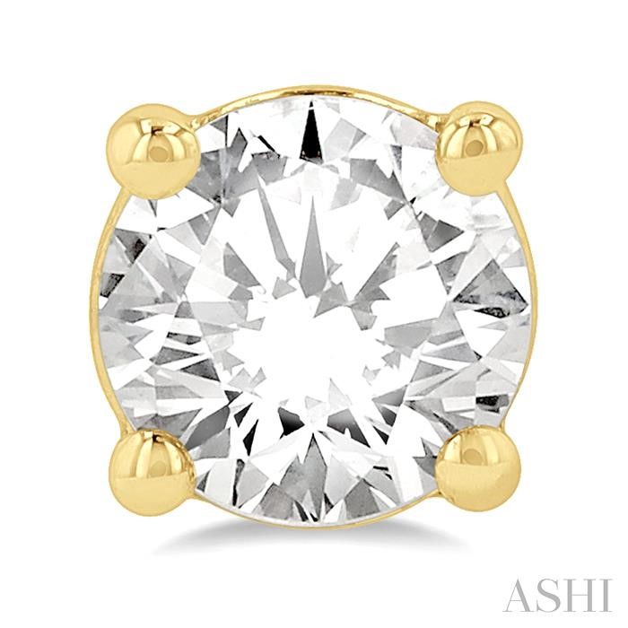 Round Shape Diamond Stud Earrings - Image 2