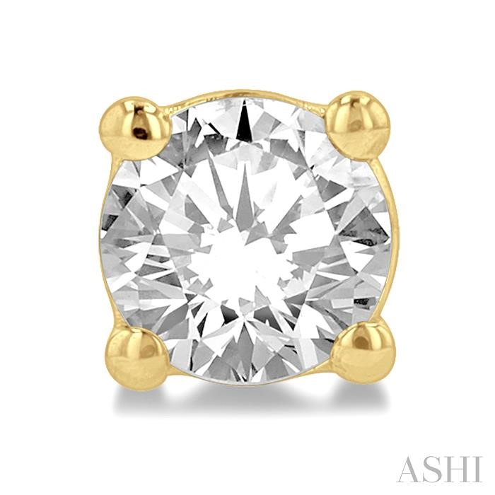 Round Shape Diamond Stud Earrings - Image 2