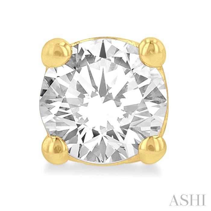 Round Shape Diamond Stud Earrings - Image 2