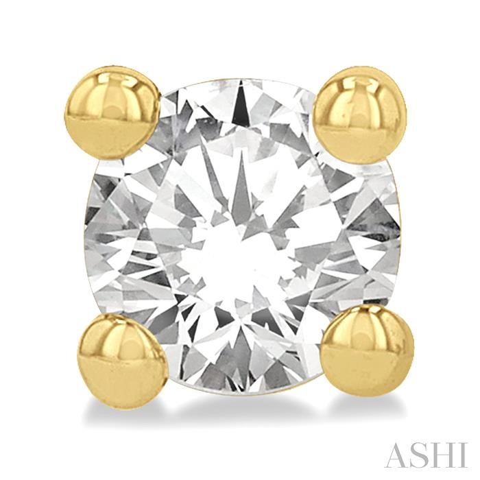 Round Shape Diamond Stud Earrings - Image 2