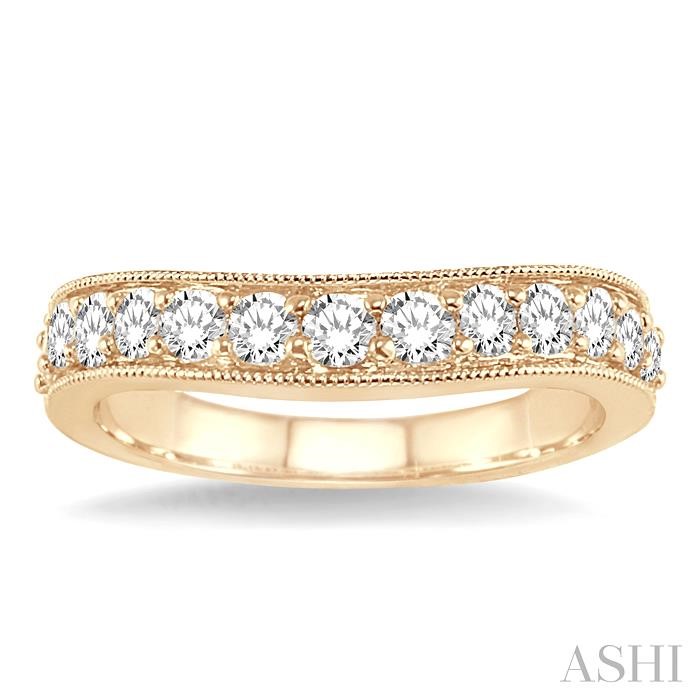 DIAMOND CURVED WEDDING BAND - Image 2
