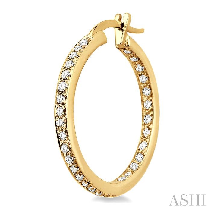 Inside-Out Diamond Hoop Earrings - Image 3