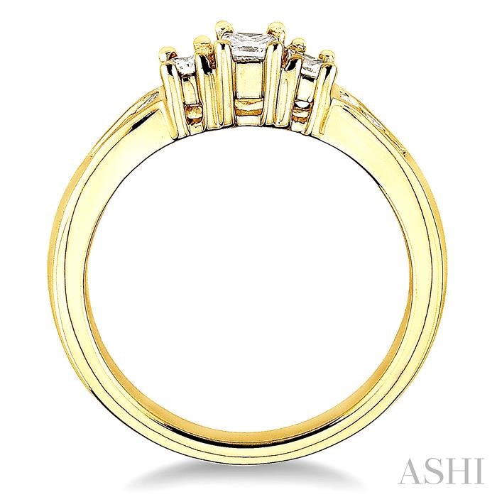 Princess Shape Past Present & Future Diamond Engagement Ring - Image 3