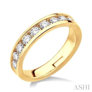CHANNEL SET DIAMOND WEDDING BAND
