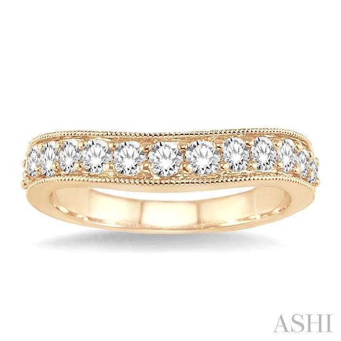 DIAMOND CURVED WEDDING BAND - Image 2