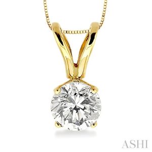 Round Shape Diamond Solitaire Pendant