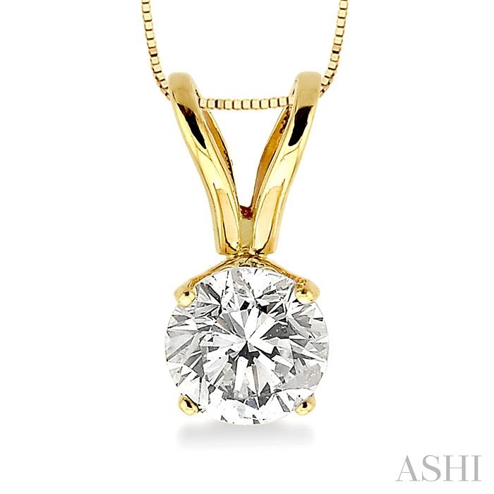 Round Shape Diamond Solitaire Pendant