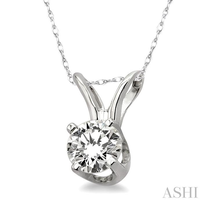 Round Shape Diamond Solitaire Pendant - Image 2