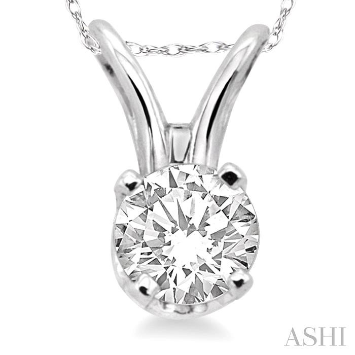 Round Shape Diamond Solitaire Pendant - Image 3
