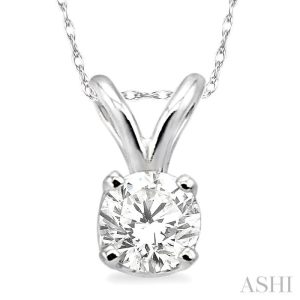 Round Shape Diamond Solitaire Pendant