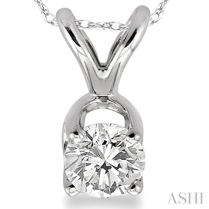 Round Shape Diamond Solitaire Pendant - Image 3