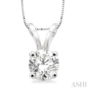 Round Shape Diamond Solitaire Pendant