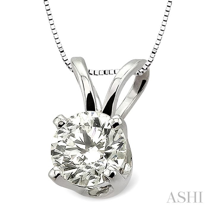 Round Shape Diamond Solitaire Pendant - Image 2