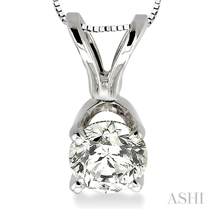 Round Shape Diamond Solitaire Pendant - Image 3