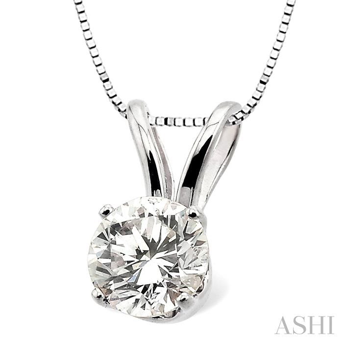 Round Shape Diamond Solitaire Pendant - Image 2