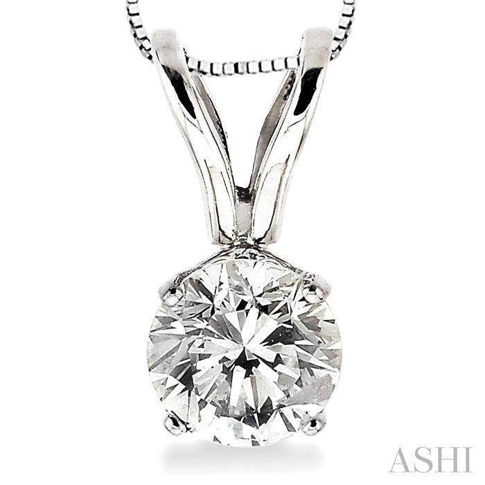 Round Shape Diamond Solitaire Pendant - Image 3