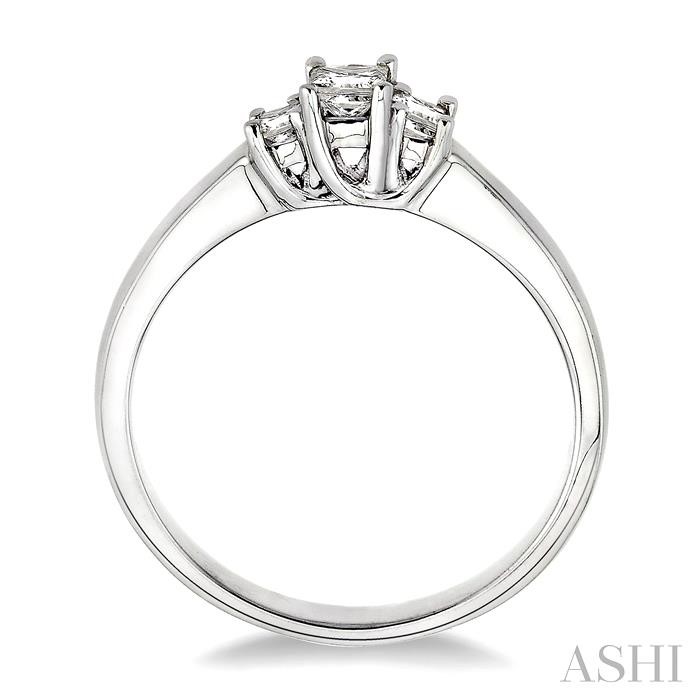 PRINCESS SHAPE PAST PRESENT & FUTURE DIAMOND ENGAGEMENT RING - Image 3