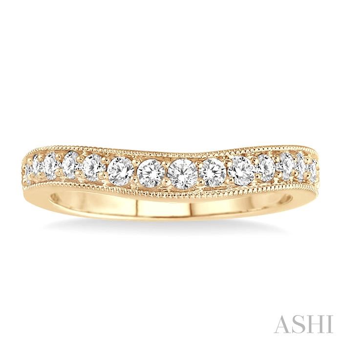 DIAMOND CURVED WEDDING BAND - Image 2