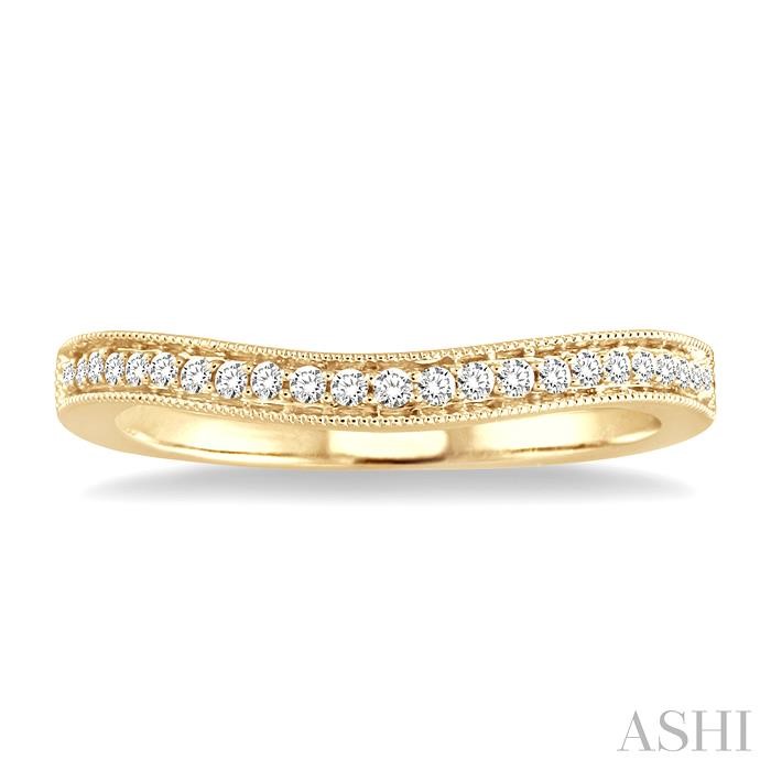 DIAMOND CURVED WEDDING BAND - Image 2