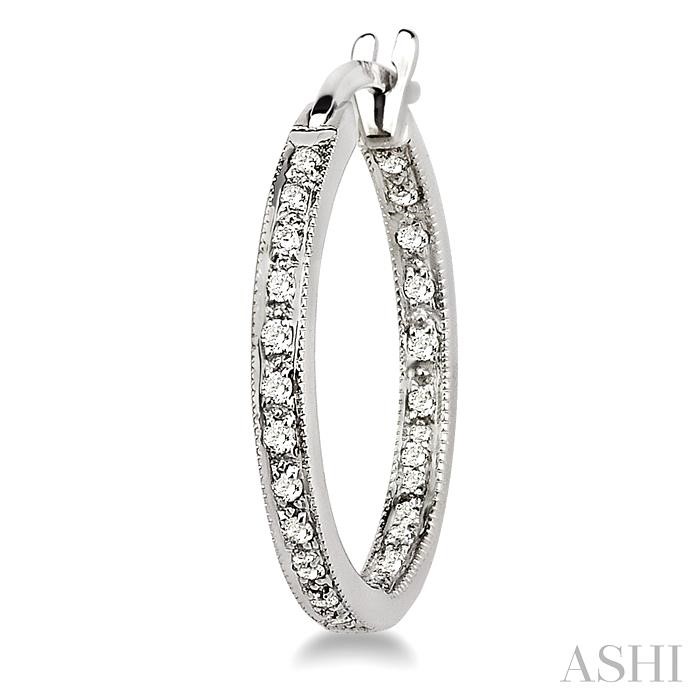 Inside-Out Diamond Hoop Earrings - Image 3