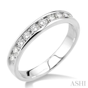 Channel Set Diamond Wedding Band