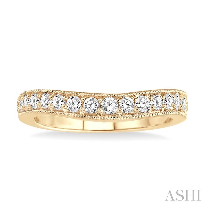 DIAMOND CURVED WEDDING BAND - Image 2
