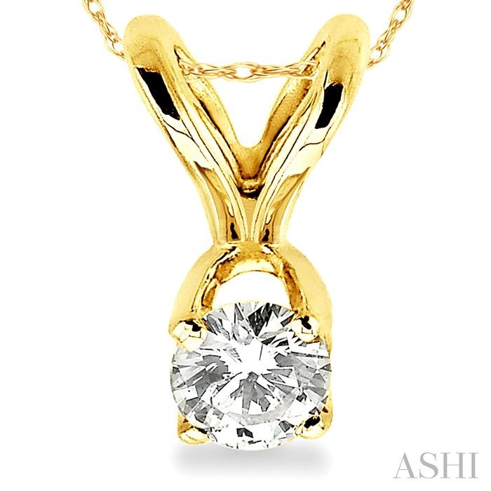 Round Shape Diamond Solitaire Pendant - Image 3