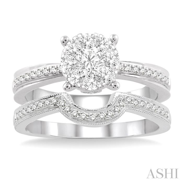 ROUND SHAPE LOVEBRIGHT DIAMOND WEDDING SET - Image 2