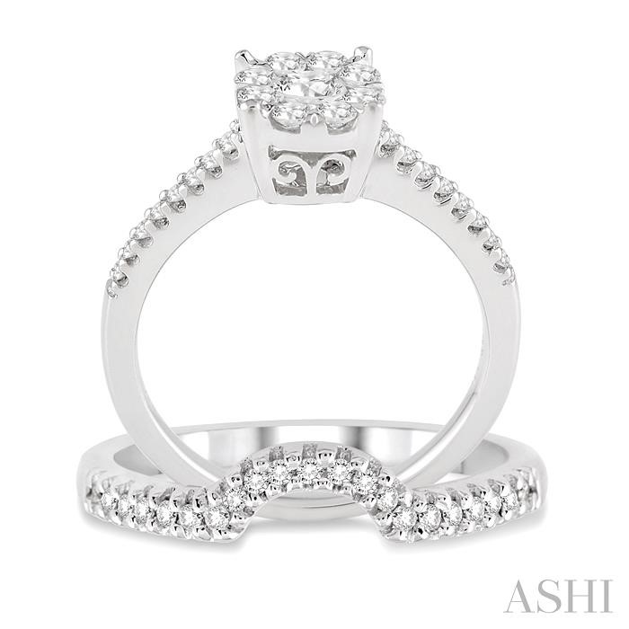 ROUND SHAPE LOVEBRIGHT DIAMOND WEDDING SET - Image 3