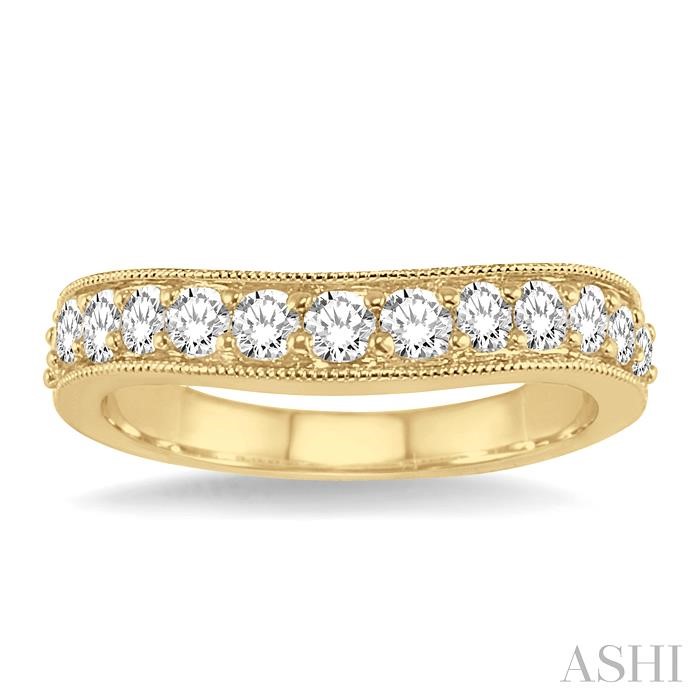DIAMOND CURVED WEDDING BAND - Image 2