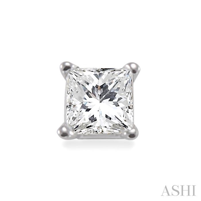 Princess Shape Diamond Stud Earrings - Image 2