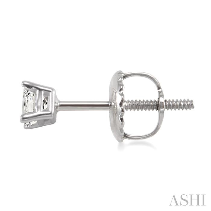 Princess Shape Diamond Stud Earrings - Image 3