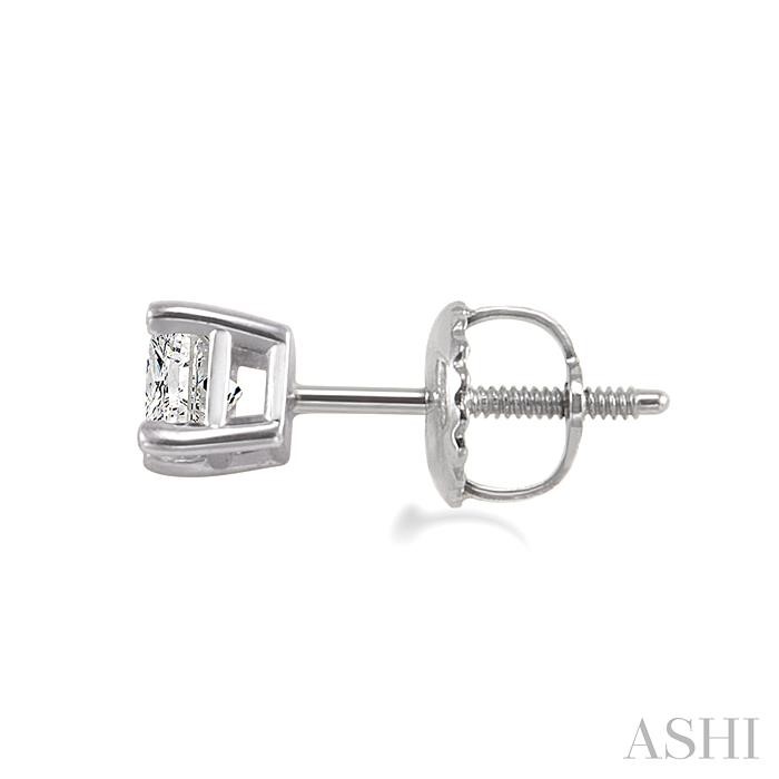 Princess Shape Diamond Stud Earrings - Image 3