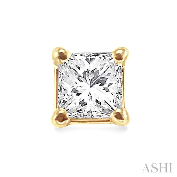 Princess Shape Diamond Stud Earrings - Image 2