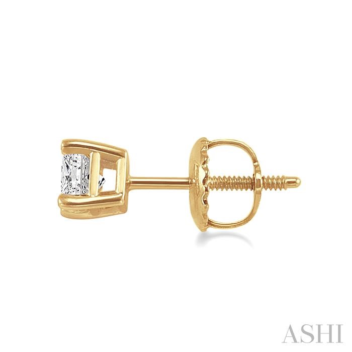 Princess Shape Diamond Stud Earrings - Image 3