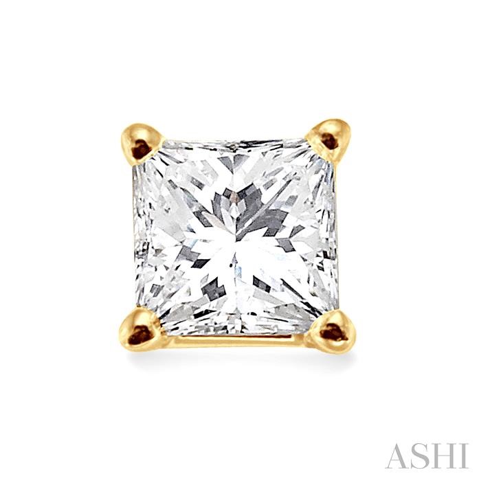 Princess Shape Diamond Stud Earrings - Image 2